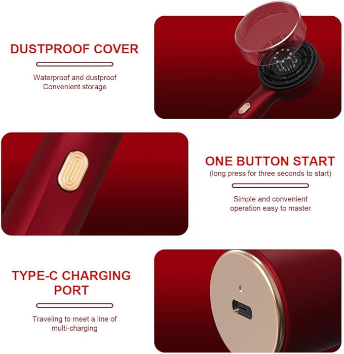 Head Electric Scalp Hair Massager Brush Comb and Scalp Massager