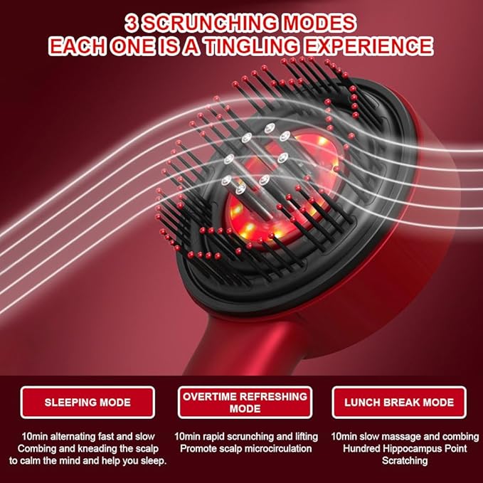 Head Electric Scalp Hair Massager Brush Comb and Scalp Massager