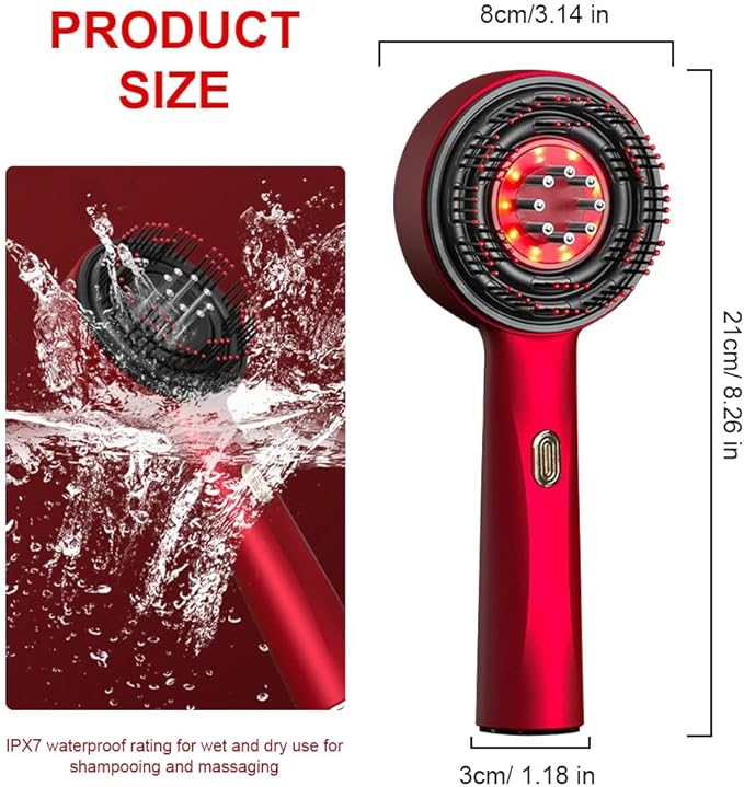 Head Electric Scalp Hair Massager Brush Comb and Scalp Massager